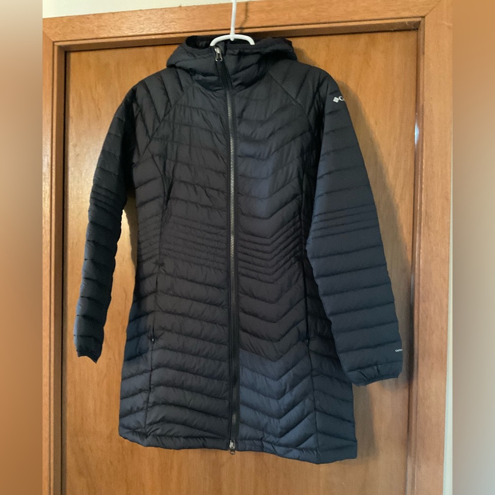 Columbia Black Quilted Hooded Puffer Coat
